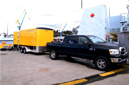 South Coast Diving truck and trailer